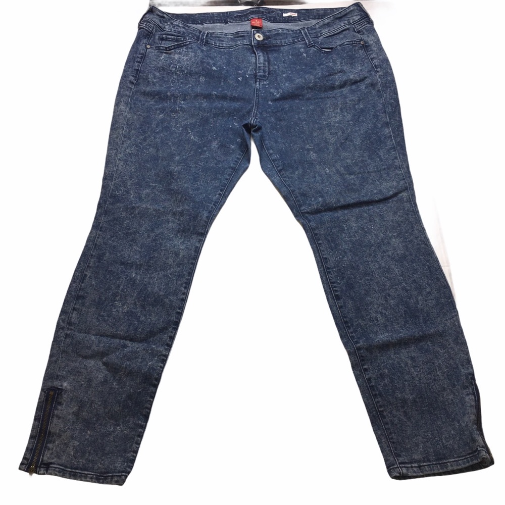 ARIZONA JEANS Acid Wash Zip Ankle Jegging Sz 18 Jr Plus